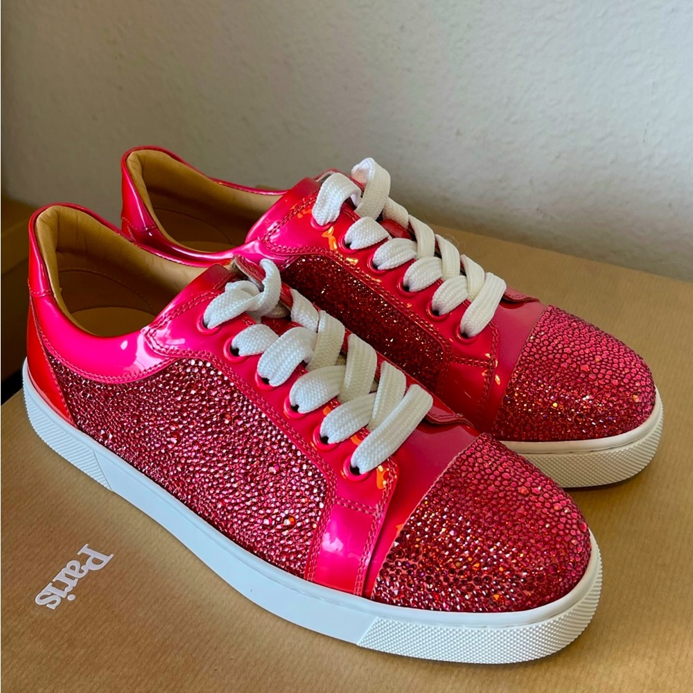 Louboutin Louis Junior Crystal Embellished Sneaker